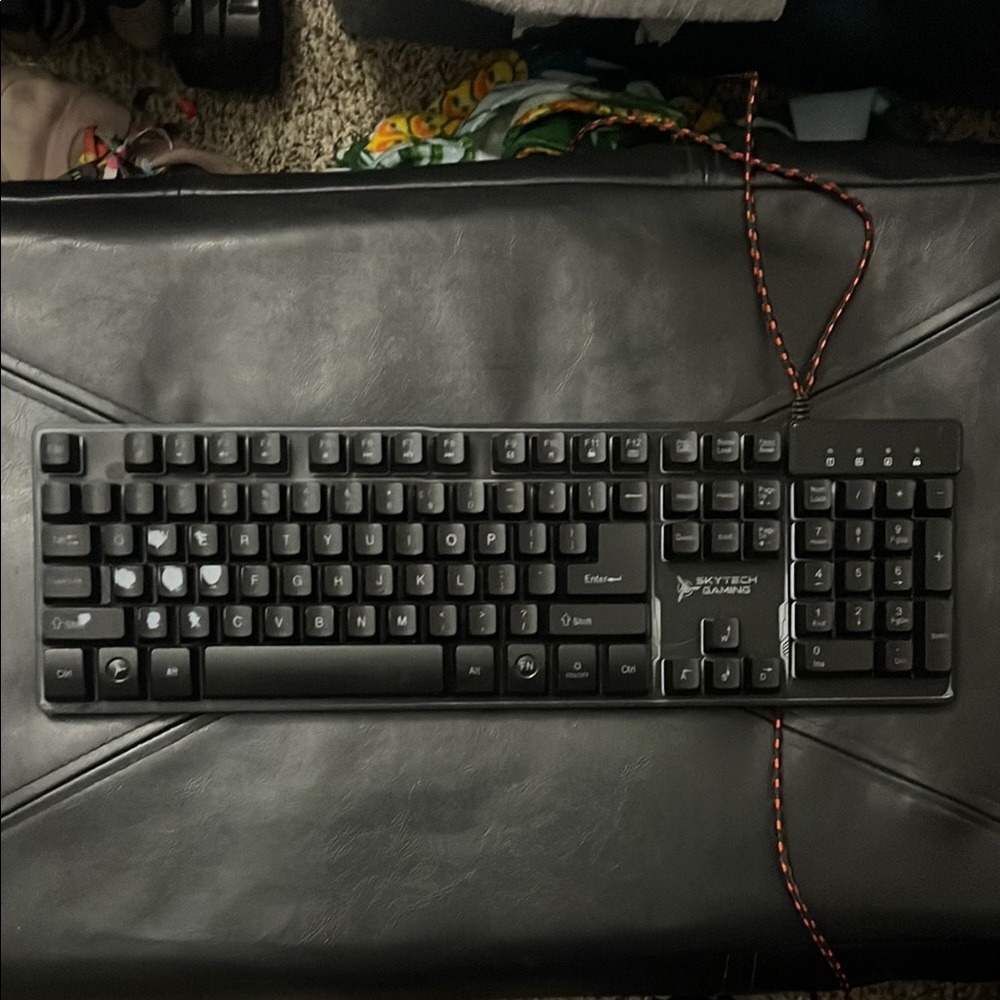 Black Mechanical Keyboard with Backlit Keys